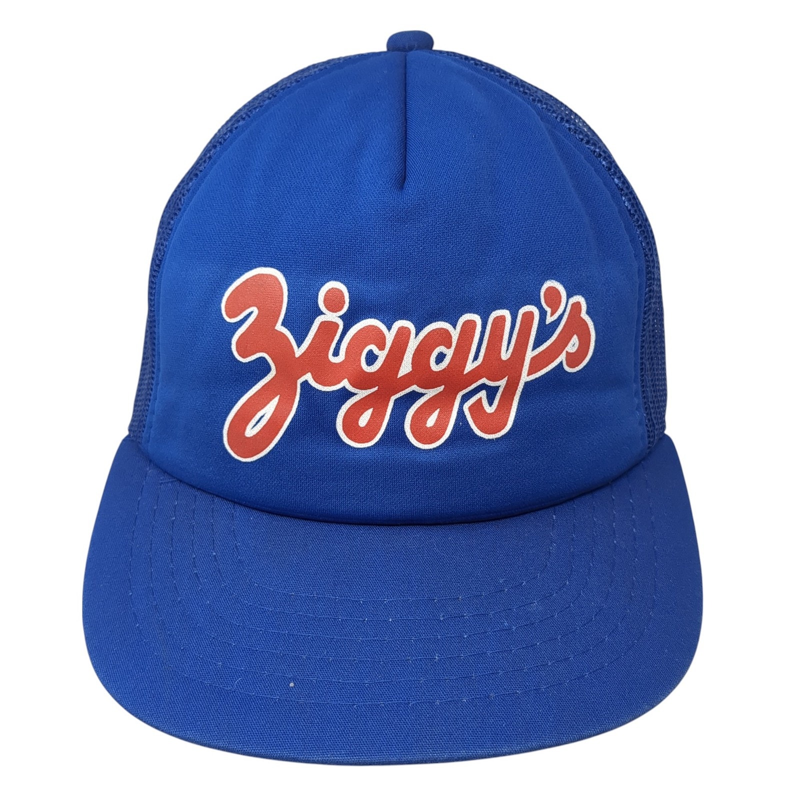 Ziggys Snapback Trucker Hat Blue Os Adjustable Lightweight Mesh Back Yupoong